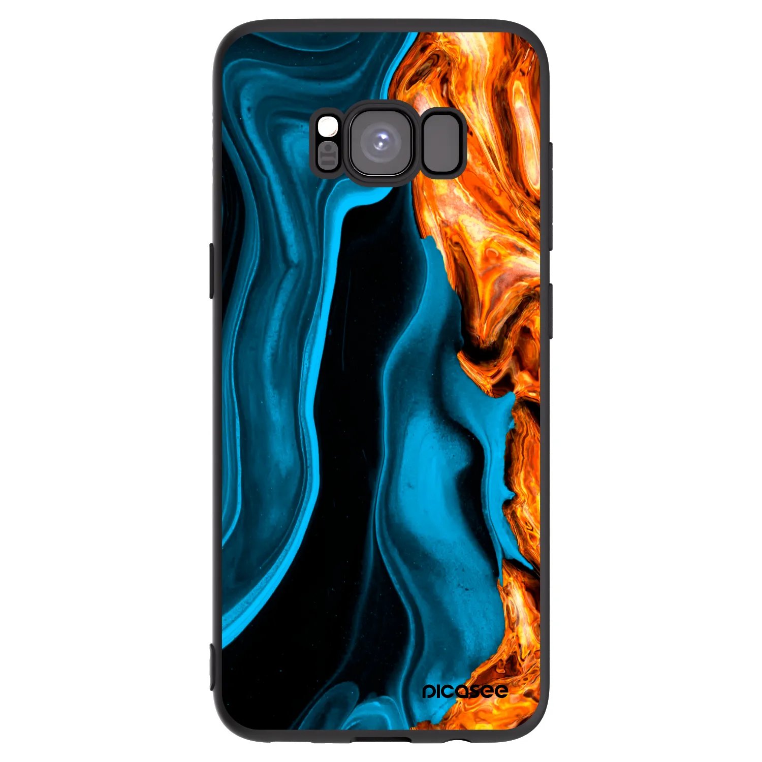 Picasee husă neagră din silicon pentru Samsung Galaxy S8 G950F - Gold blue