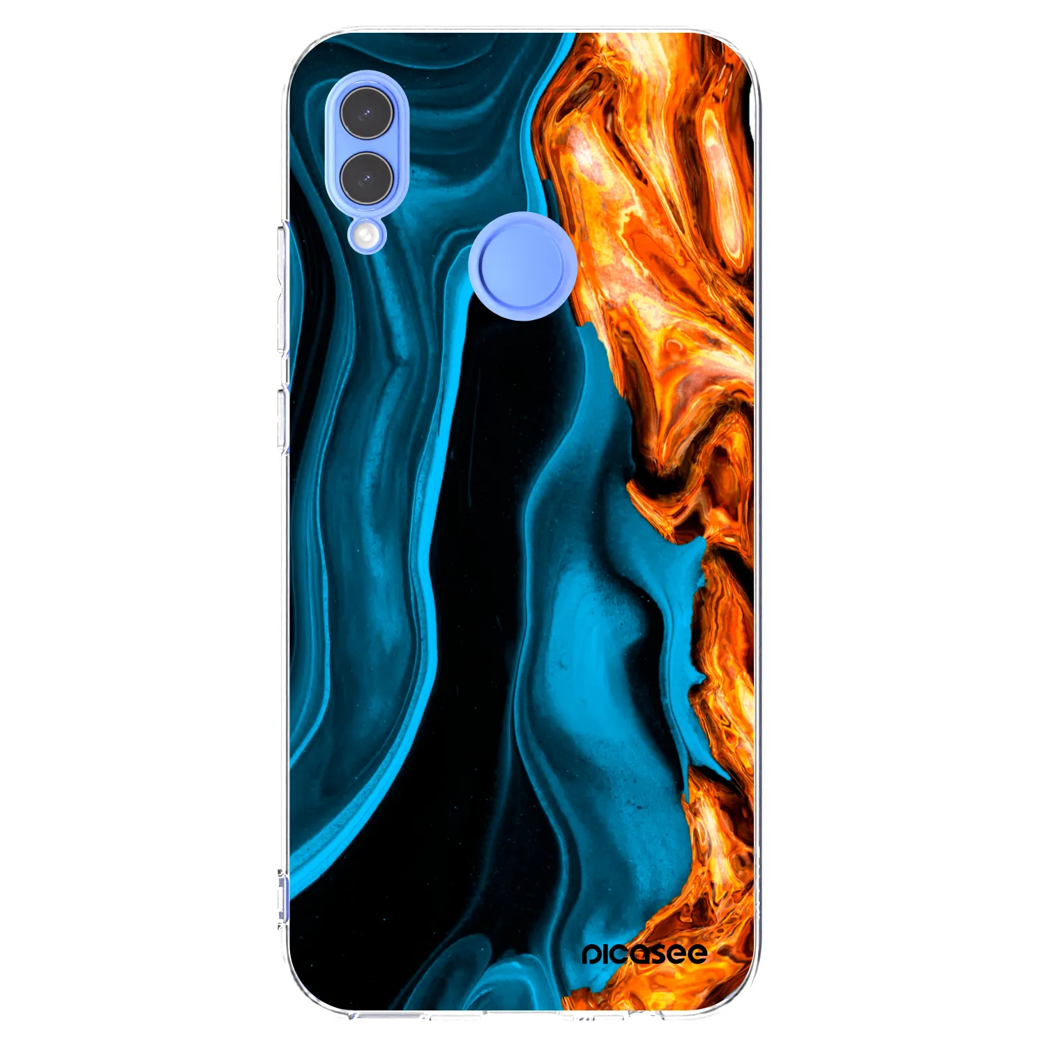 Picasee husă transparentă din silicon pentru Honor 10 Lite - Gold blue