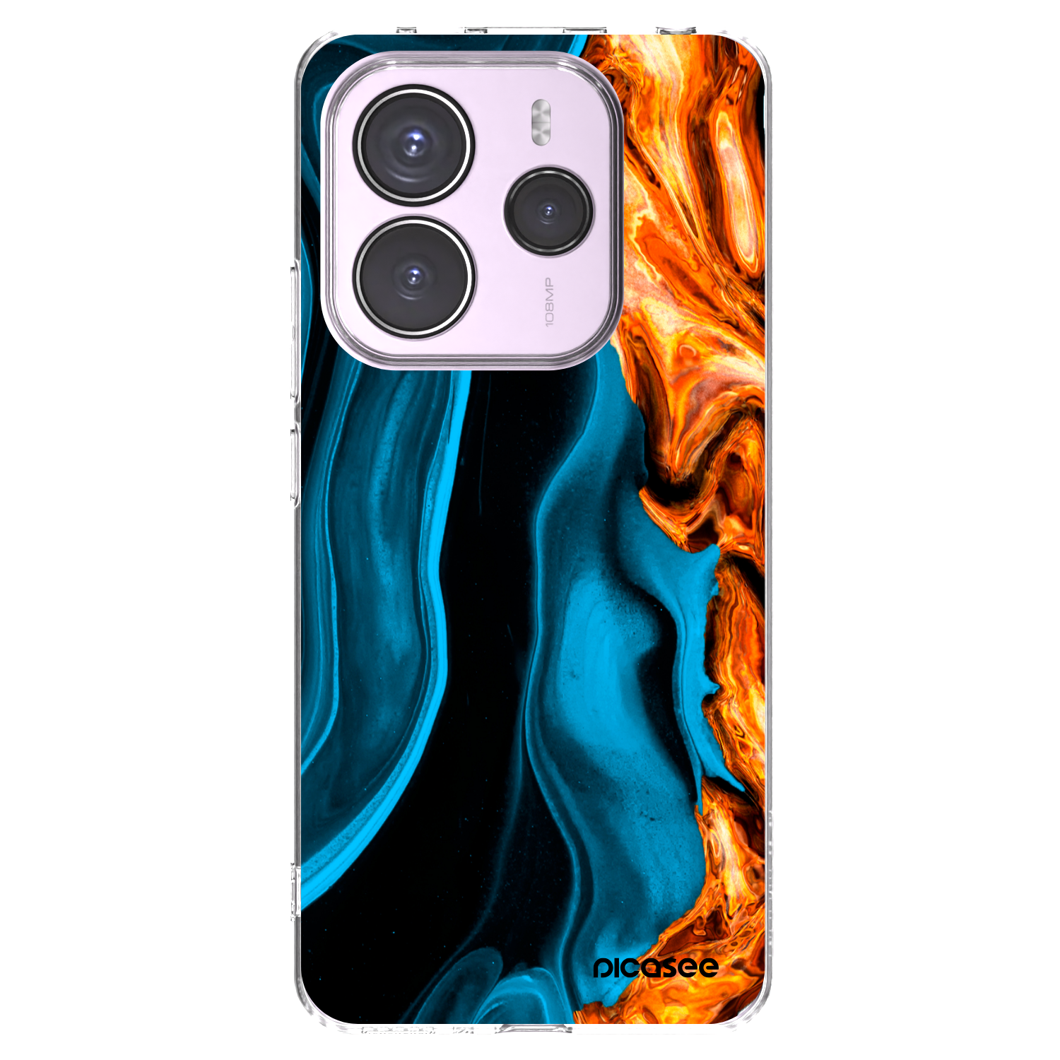 Picasee husă transparentă din silicon pentru Xiaomi Redmi Note 14 5G - Gold blue