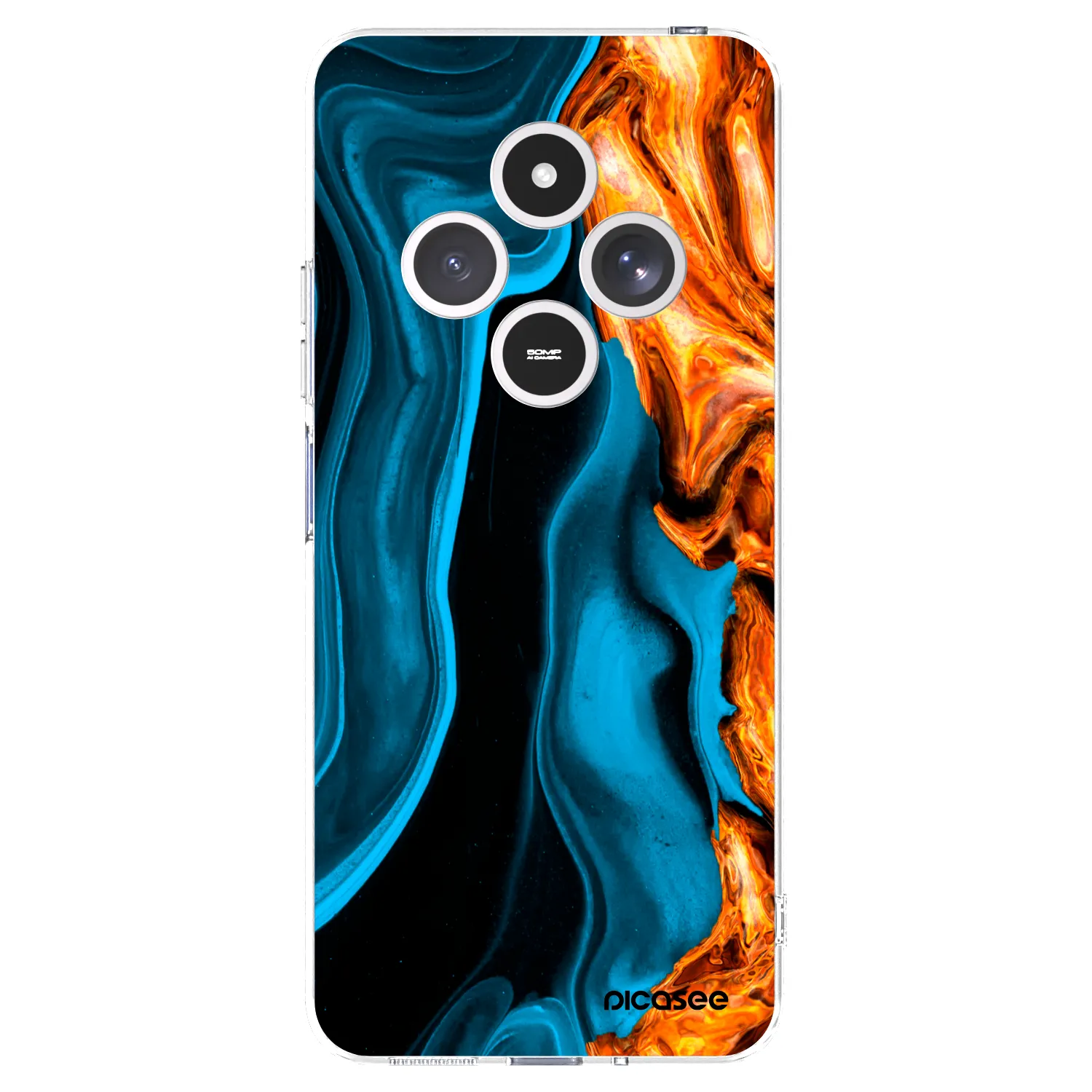 Picasee husă transparentă din silicon pentru Xiaomi Redmi 14C - Gold blue