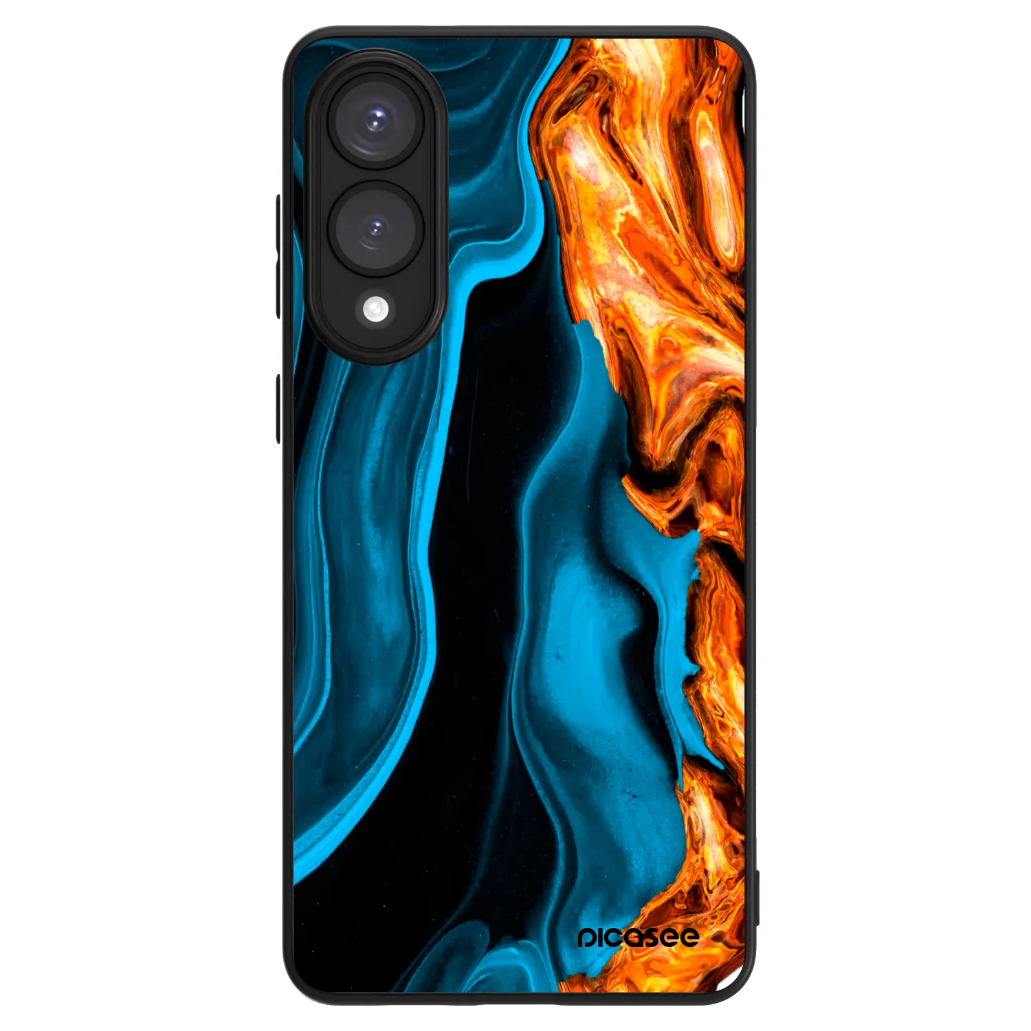 Picasee ULTIMATE CASE PowerShare pentru Samsung Galaxy S25 Edge 5G - Gold blue