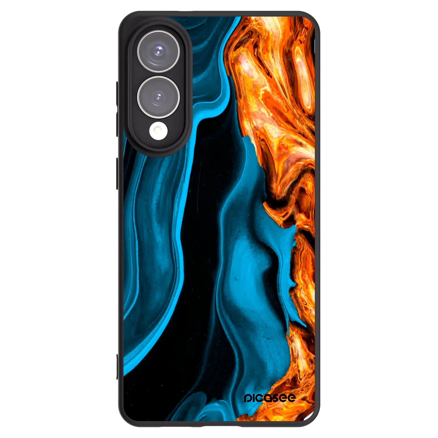 Picasee husă neagră din silicon pentru Samsung Galaxy S25 Edge 5G - Gold blue