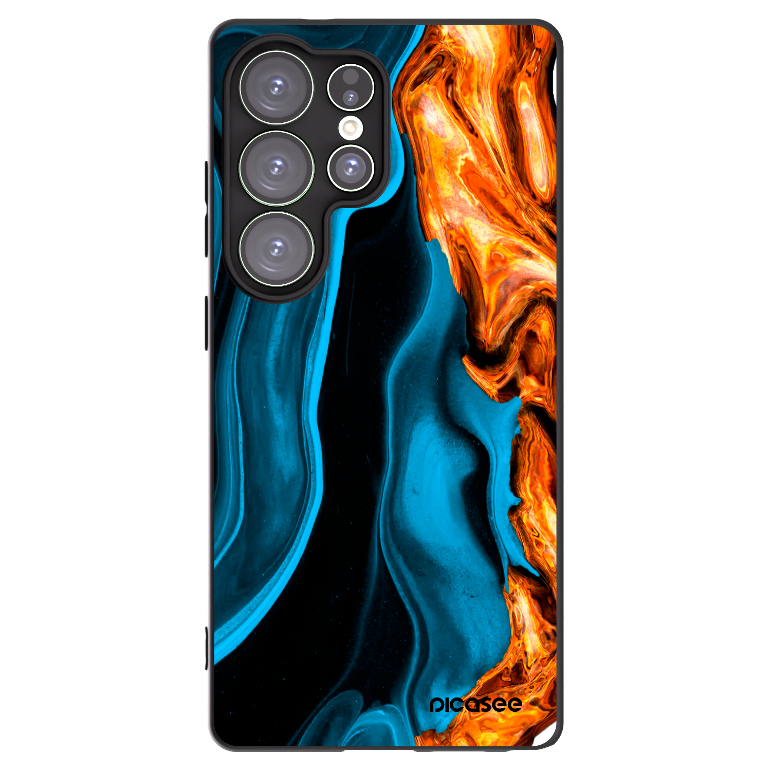 Picasee husă neagră din silicon pentru Samsung Galaxy S25 Ultra 5G - Gold blue