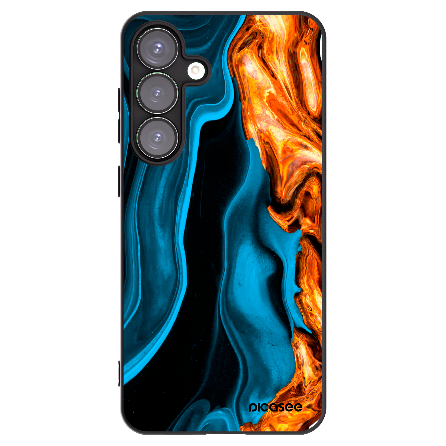 Picasee husă neagră din silicon pentru Samsung Galaxy S25+ 5G - Gold blue