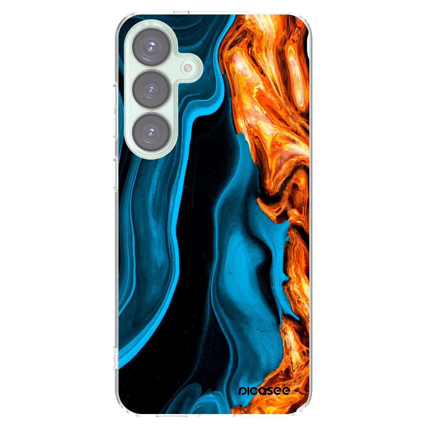 Picasee husă transparentă din silicon pentru Samsung Galaxy S25+ 5G - Gold blue