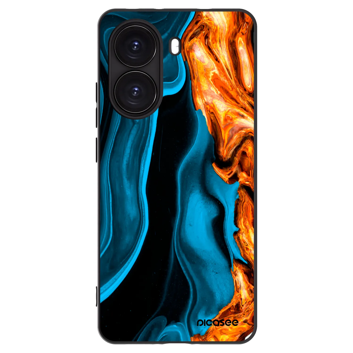 Picasee husă neagră din silicon pentru Xiaomi Poco X7 Pro 5G - Gold blue