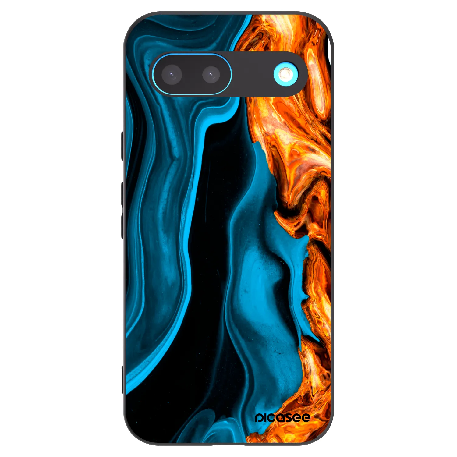Picasee husă neagră din silicon pentru Google Pixel 8 - Gold blue