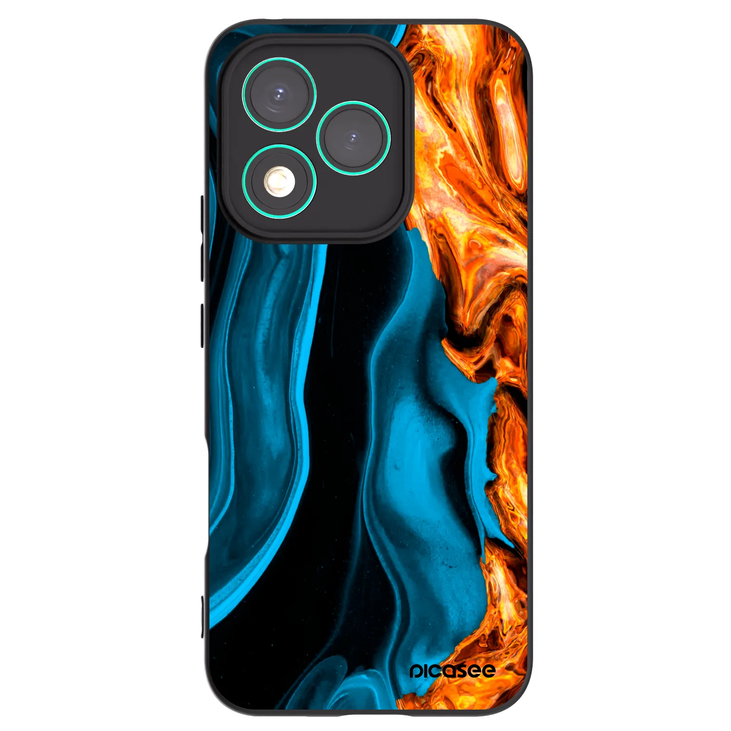 Picasee husă neagră din silicon pentru Honor 400 Lite 5G - Gold blue
