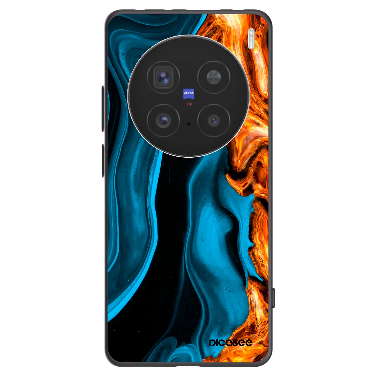 Picasee husă neagră din silicon pentru Vivo X200 Pro - Gold blue