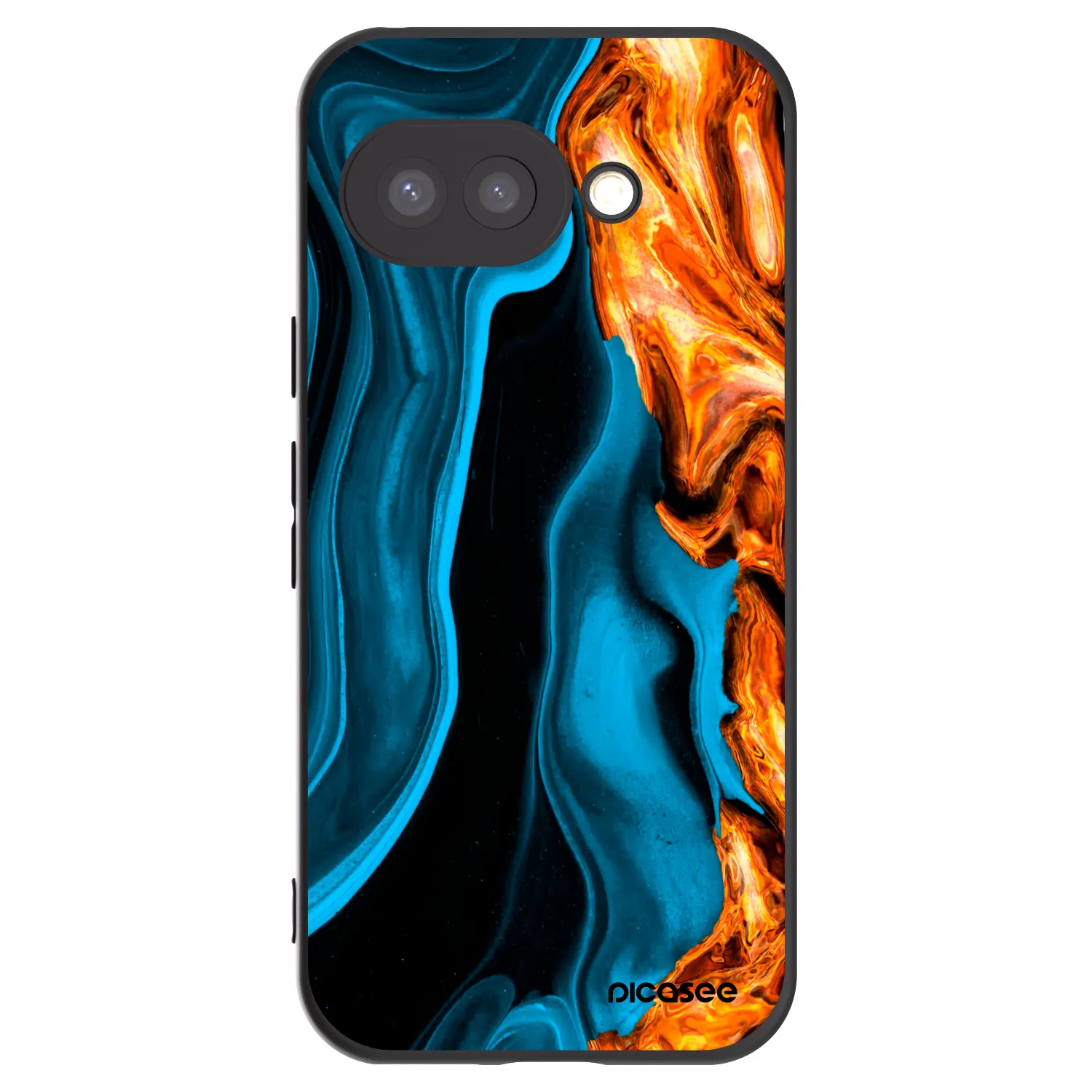 Picasee husă neagră din silicon pentru Google Pixel 9a - Gold blue