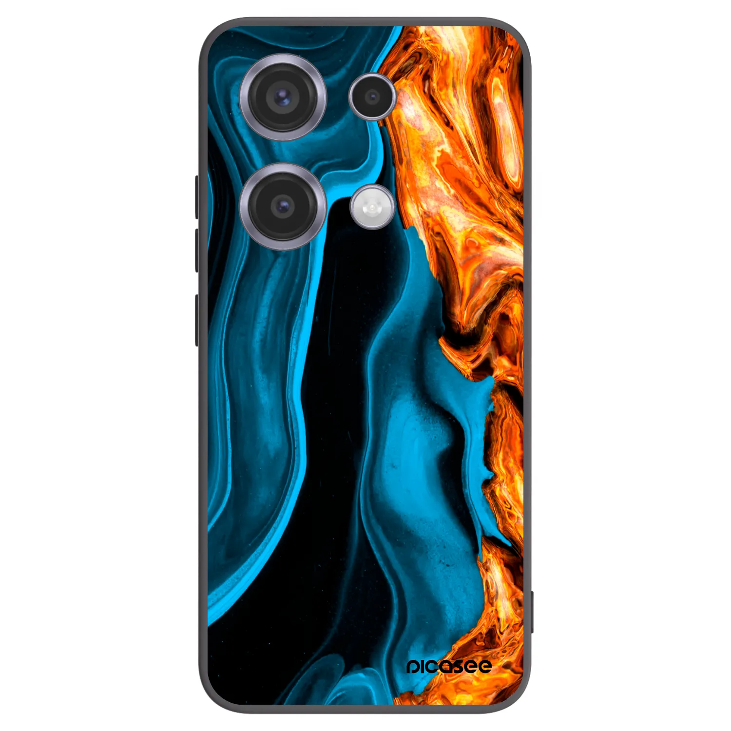 Picasee husă neagră din silicon pentru Xiaomi Redmi Note 14S - Gold blue