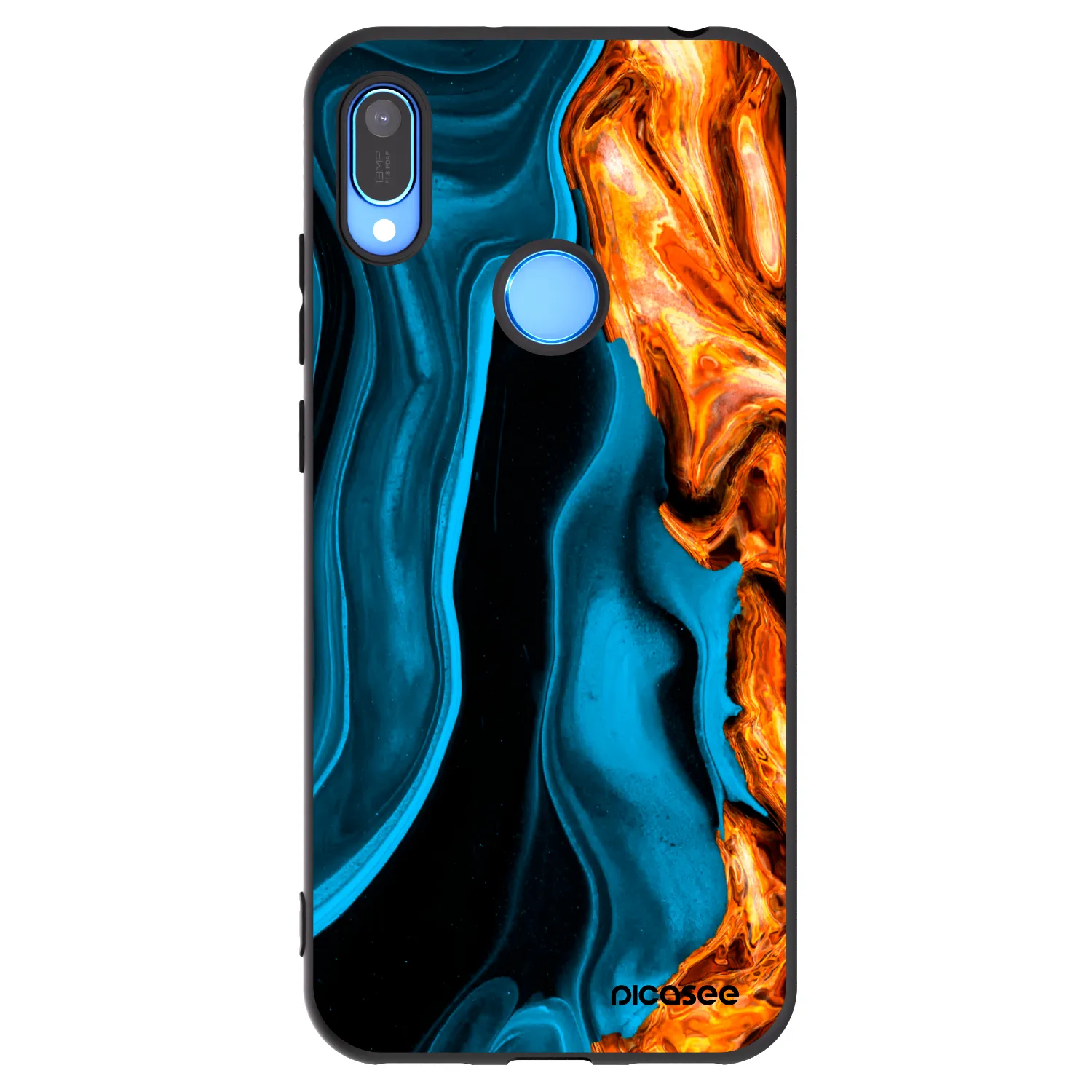 Picasee husă neagră din silicon pentru Huawei Y6 2019 - Gold blue