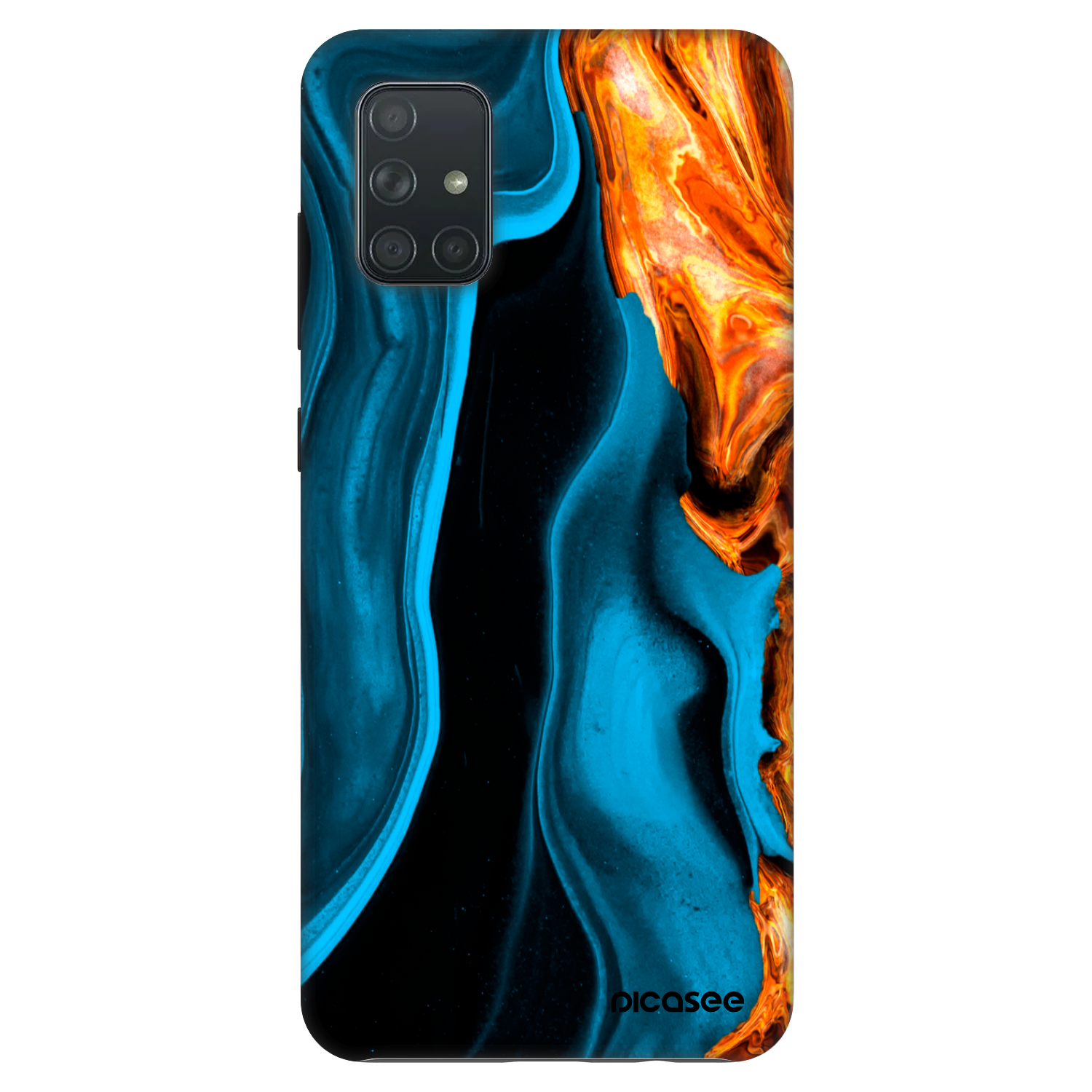 Picasee Fashion Case pentru Samsung Galaxy A71 A715F - Gold blue