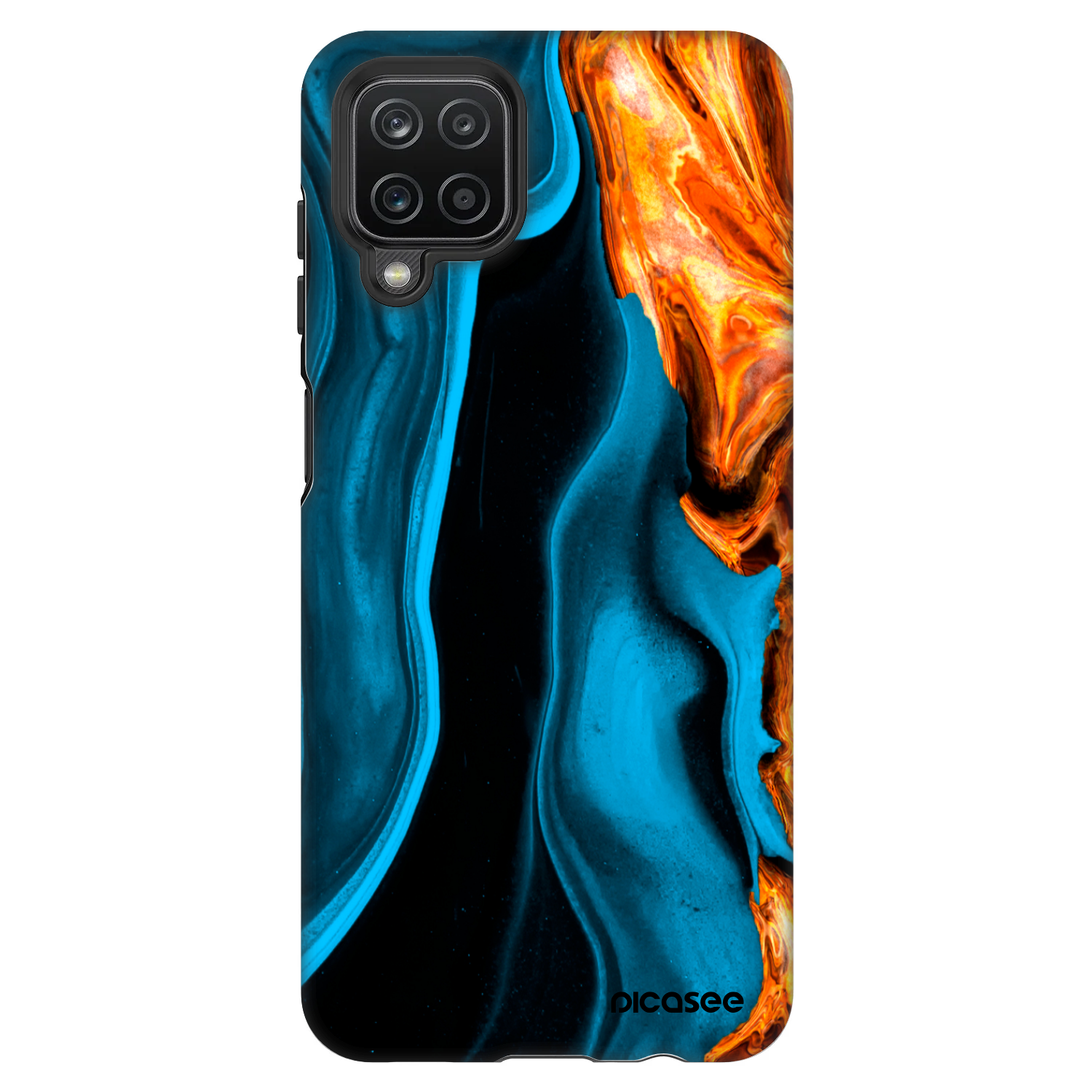 Picasee Fashion Case pentru Samsung Galaxy A12 A125F - Gold blue