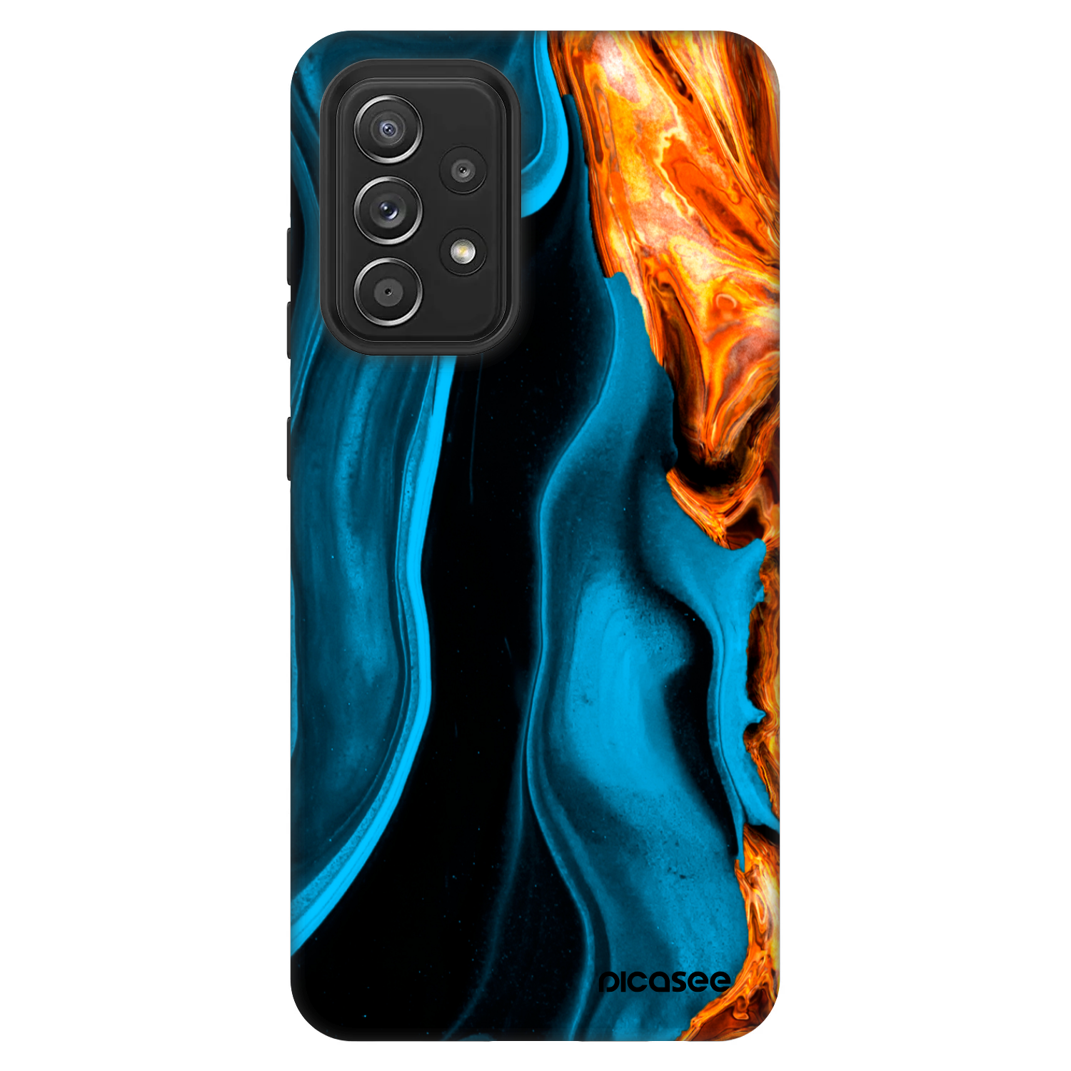 Picasee Fashion Case pentru Samsung Galaxy A52 5G A525F - Gold blue