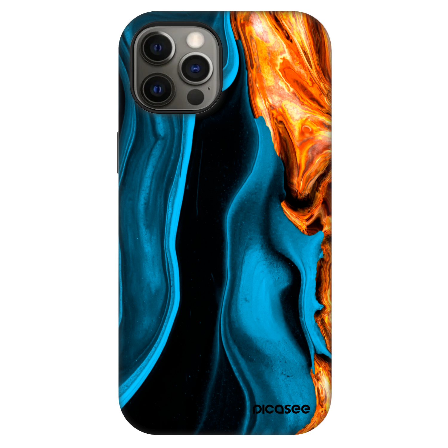 Picasee Fashion Case MagSafe pentru Apple iPhone 12 Pro - Gold blue