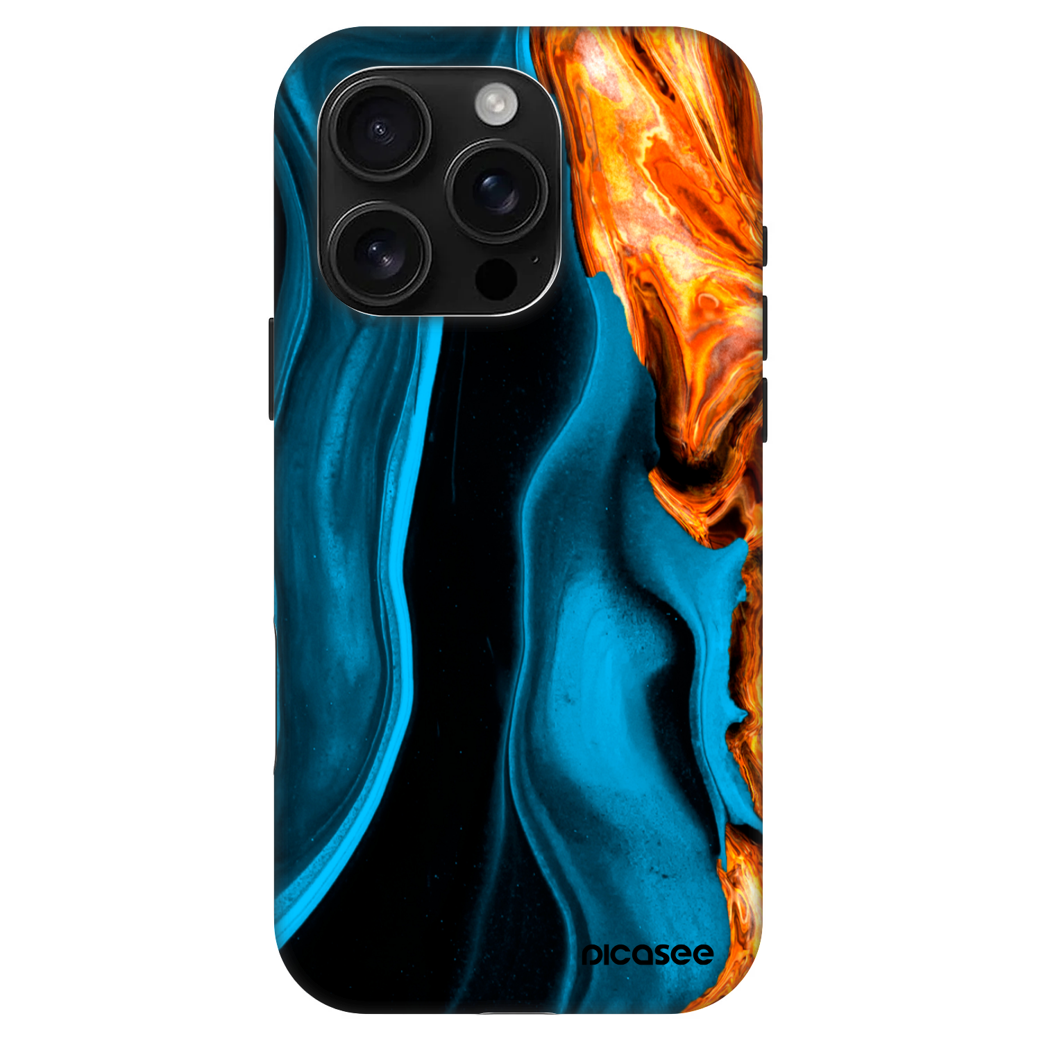 Picasee Fashion Case MagSafe pentru Apple iPhone 16 Pro - Gold blue