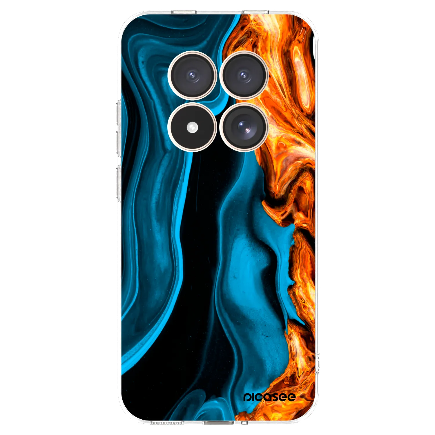 Picasee husă transparentă din silicon pentru Xiaomi Redmi Note 15 Pro 4G - Gold blue