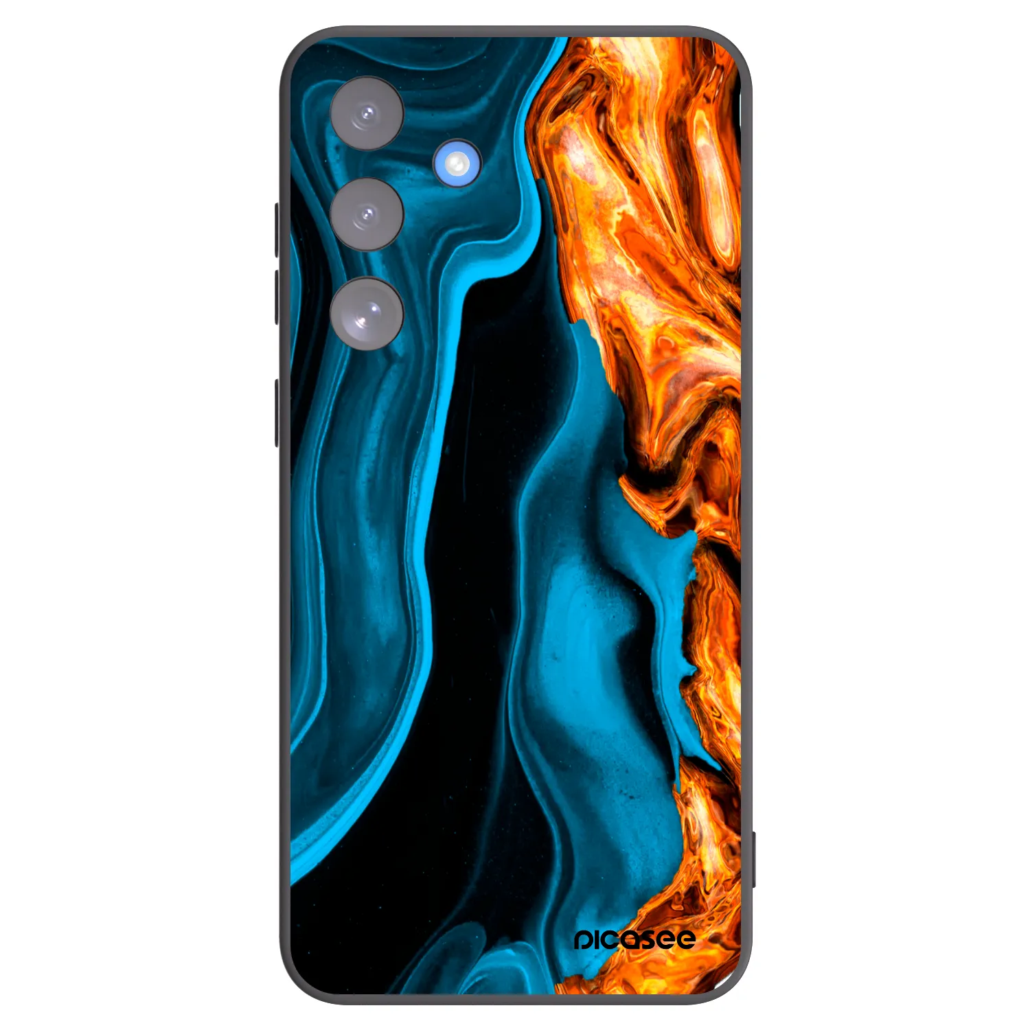 Picasee husă neagră din silicon pentru Samsung Galaxy S25 FE 5G - Gold blue