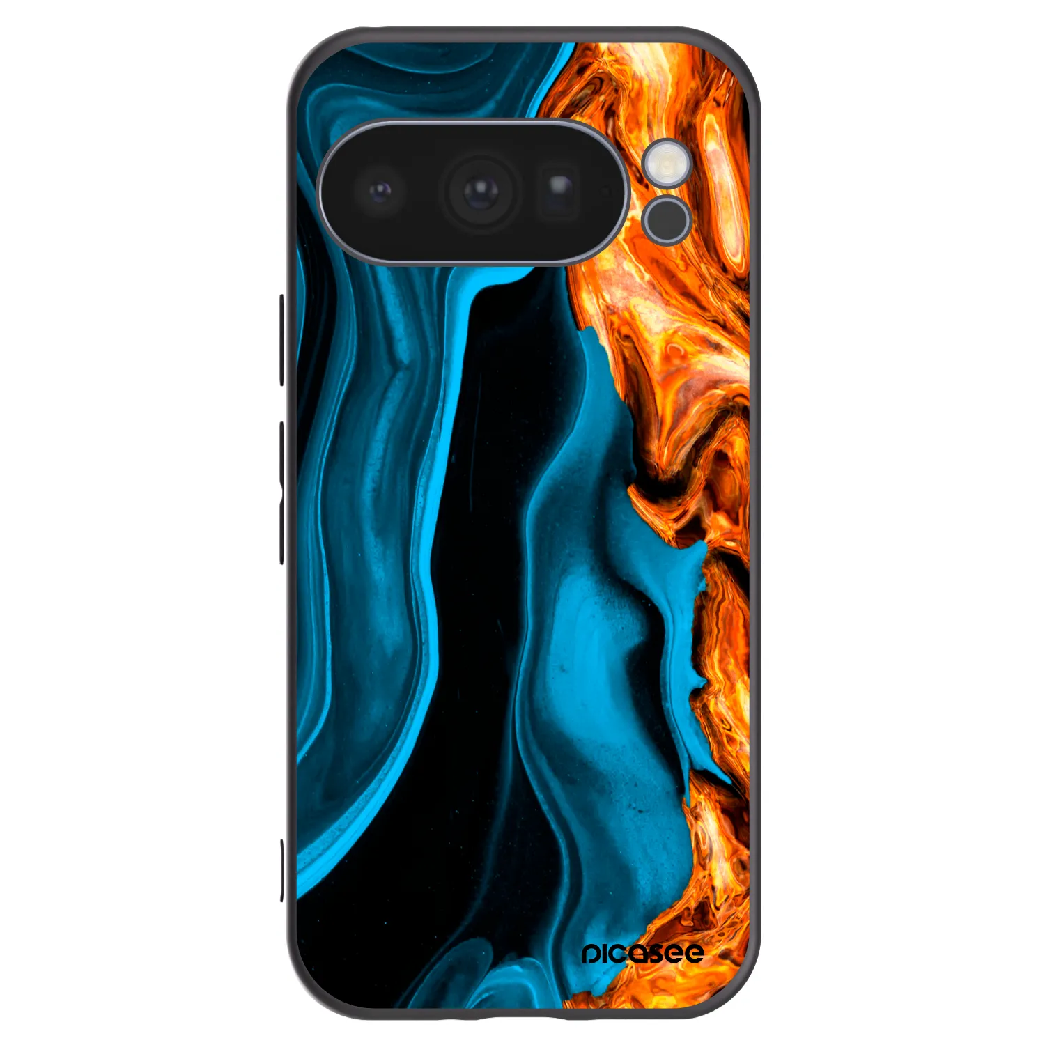Picasee husă neagră din silicon pentru Google Pixel 10 Pro - Gold blue
