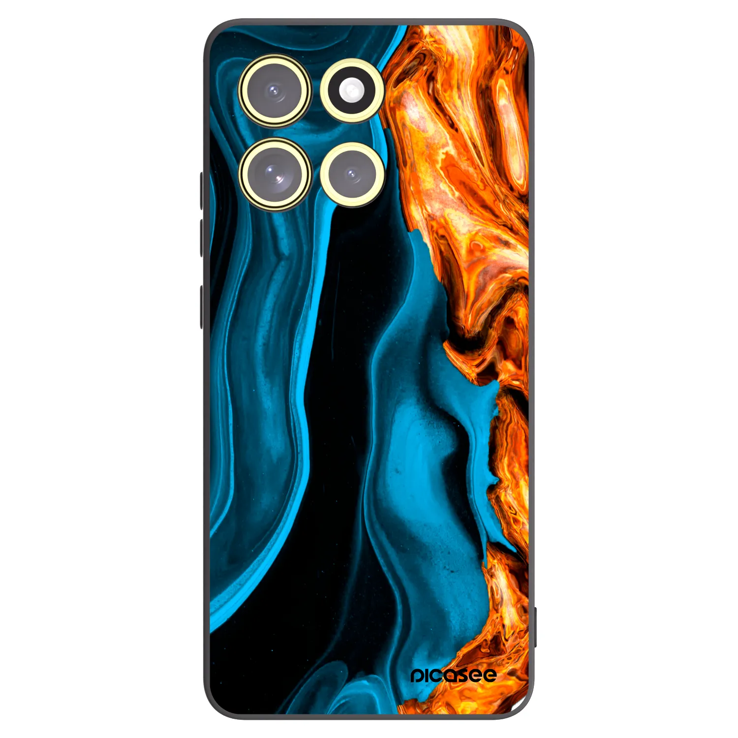 Picasee husă neagră din silicon pentru Motorola Moto G86 Power 5G - Gold blue