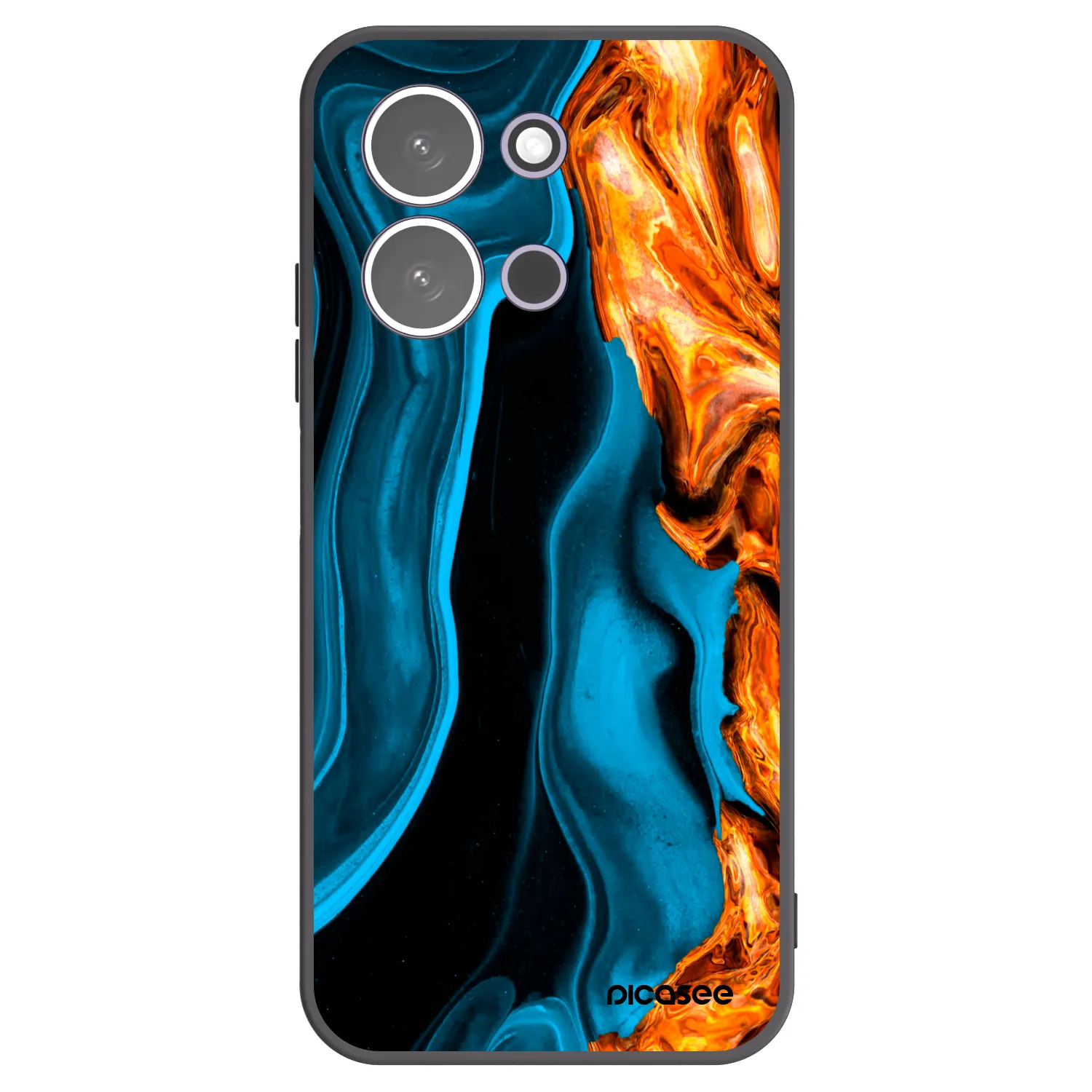 Picasee husă neagră din silicon pentru Xiaomi Redmi 15C 5G - Gold blue