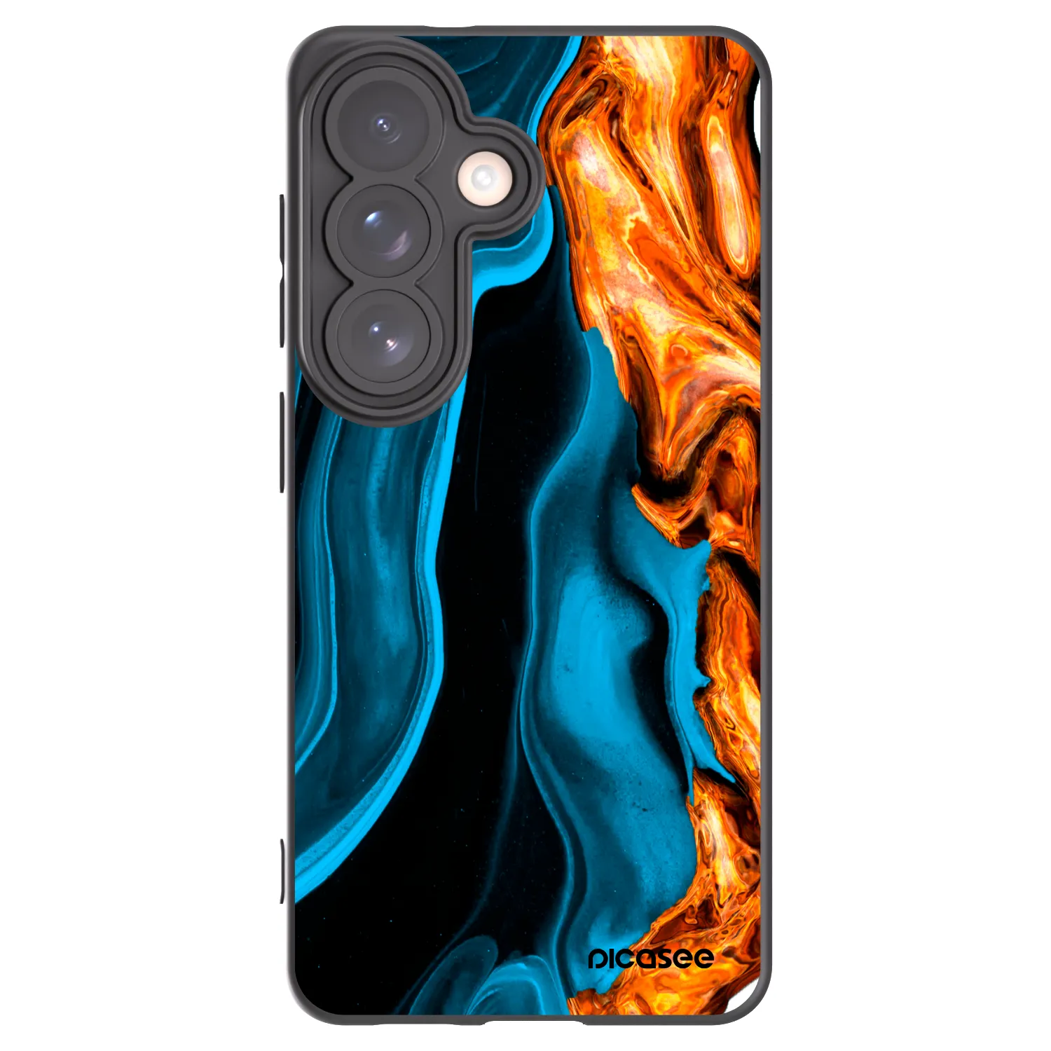 Picasee husă neagră din silicon pentru Samsung Galaxy S26 - Gold blue