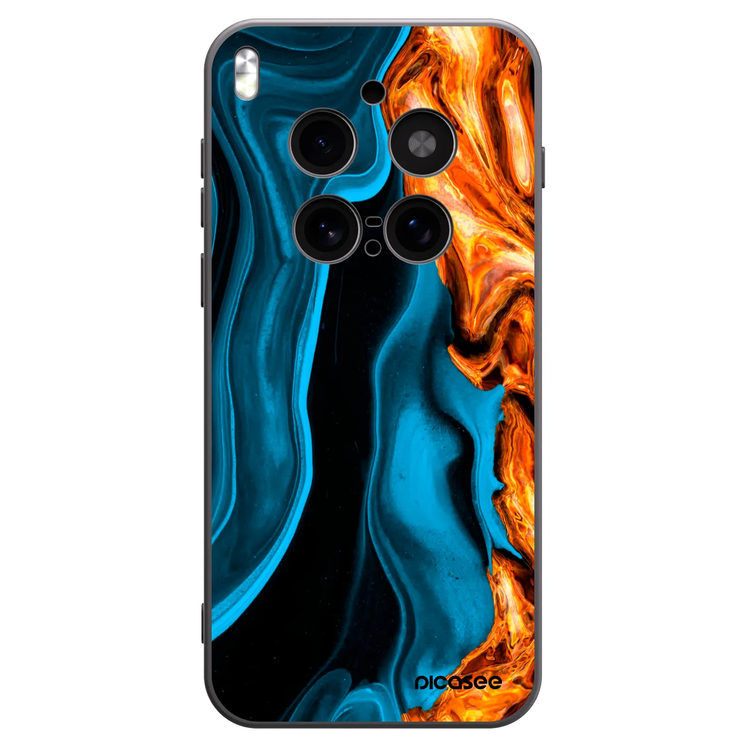 Picasee husă neagră din silicon pentru Vivo X300 Pro - Gold blue