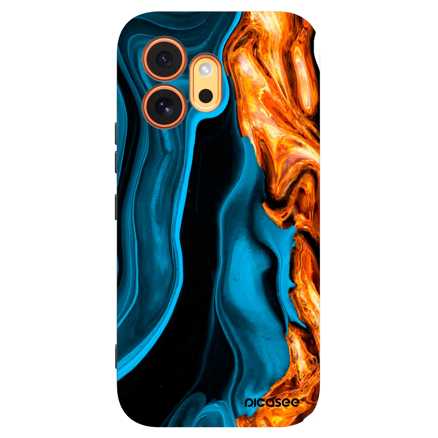 Picasee husă neagră din silicon pentru Honor 600 - Gold blue
