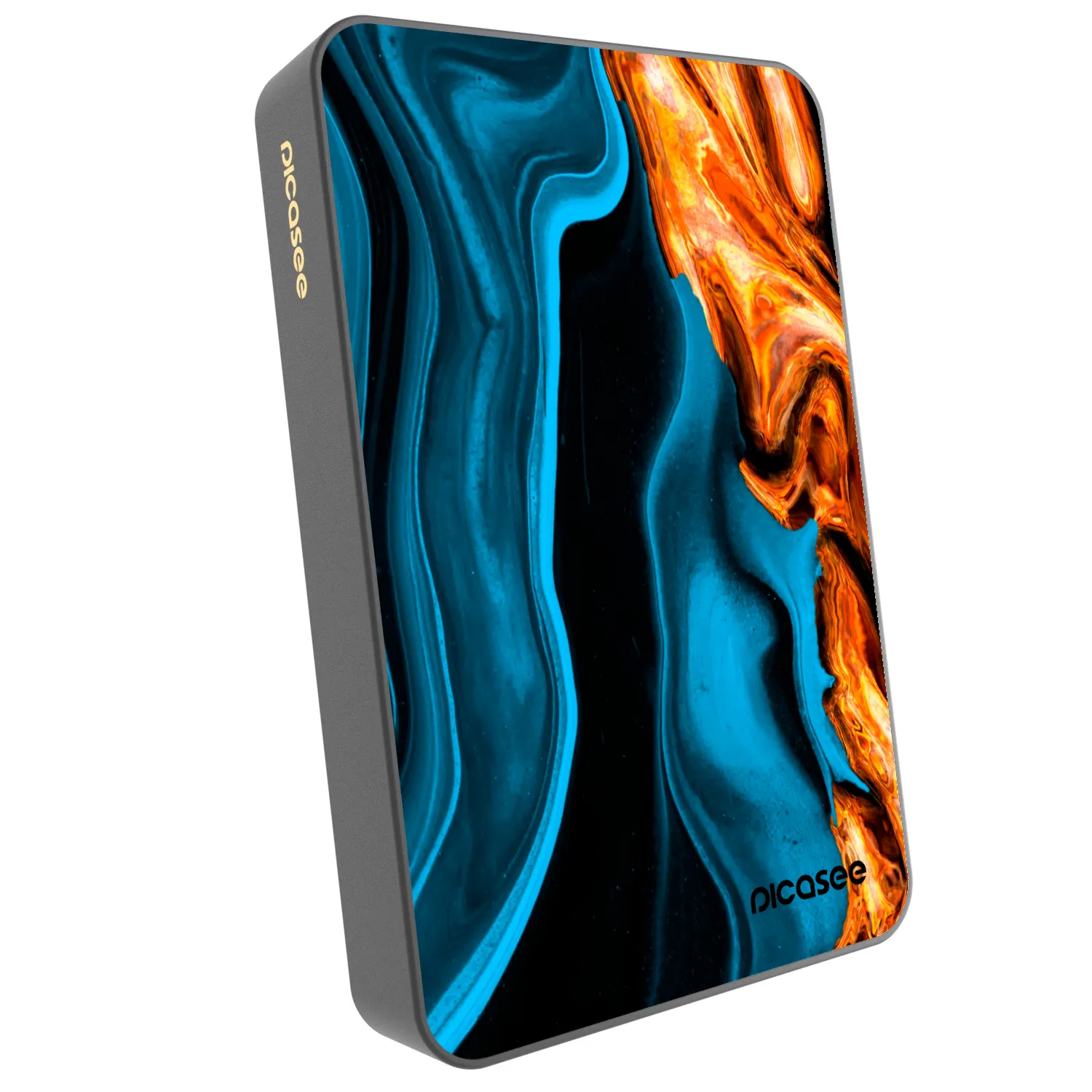 Picasee Powerbank cu MagSafe 10 000 mAh Gri - Gold blue