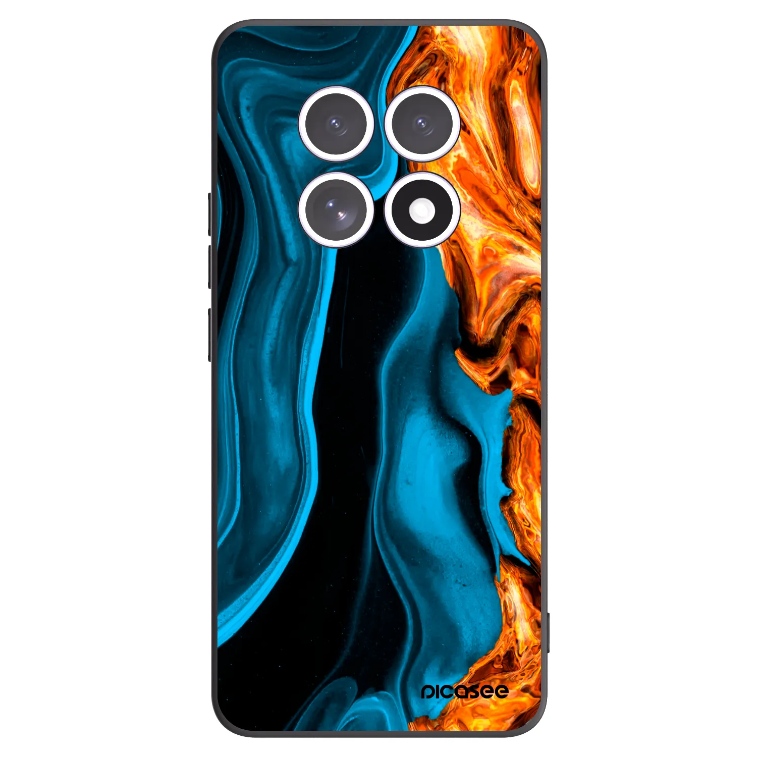 Picasee husă neagră din silicon pentru Xiaomi Redmi Note 15 5G - Gold blue