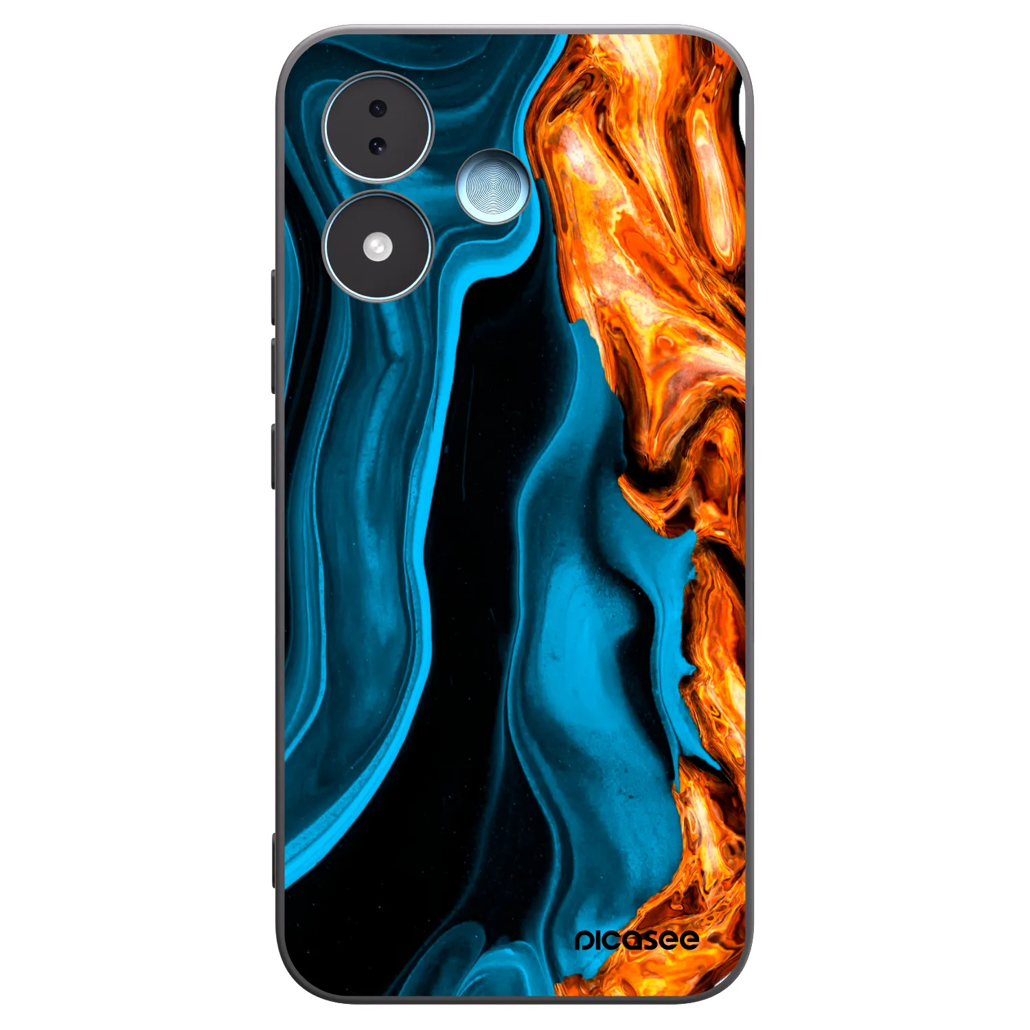 Picasee husă neagră din silicon pentru Xiaomi Redmi Note 17 5G - Gold blue