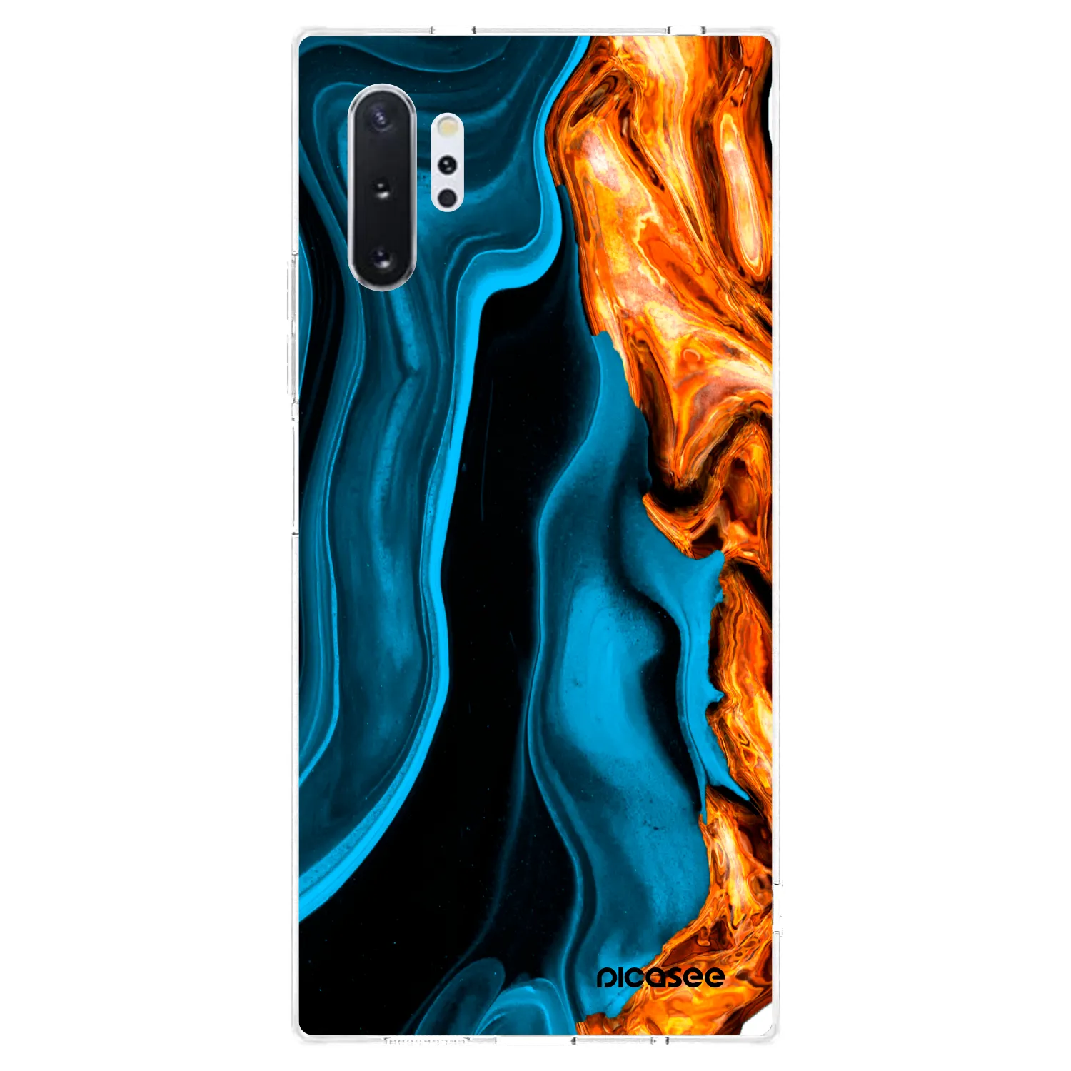 Picasee husă transparentă din silicon pentru Samsung Galaxy Note 10+ N975F - Gold blue