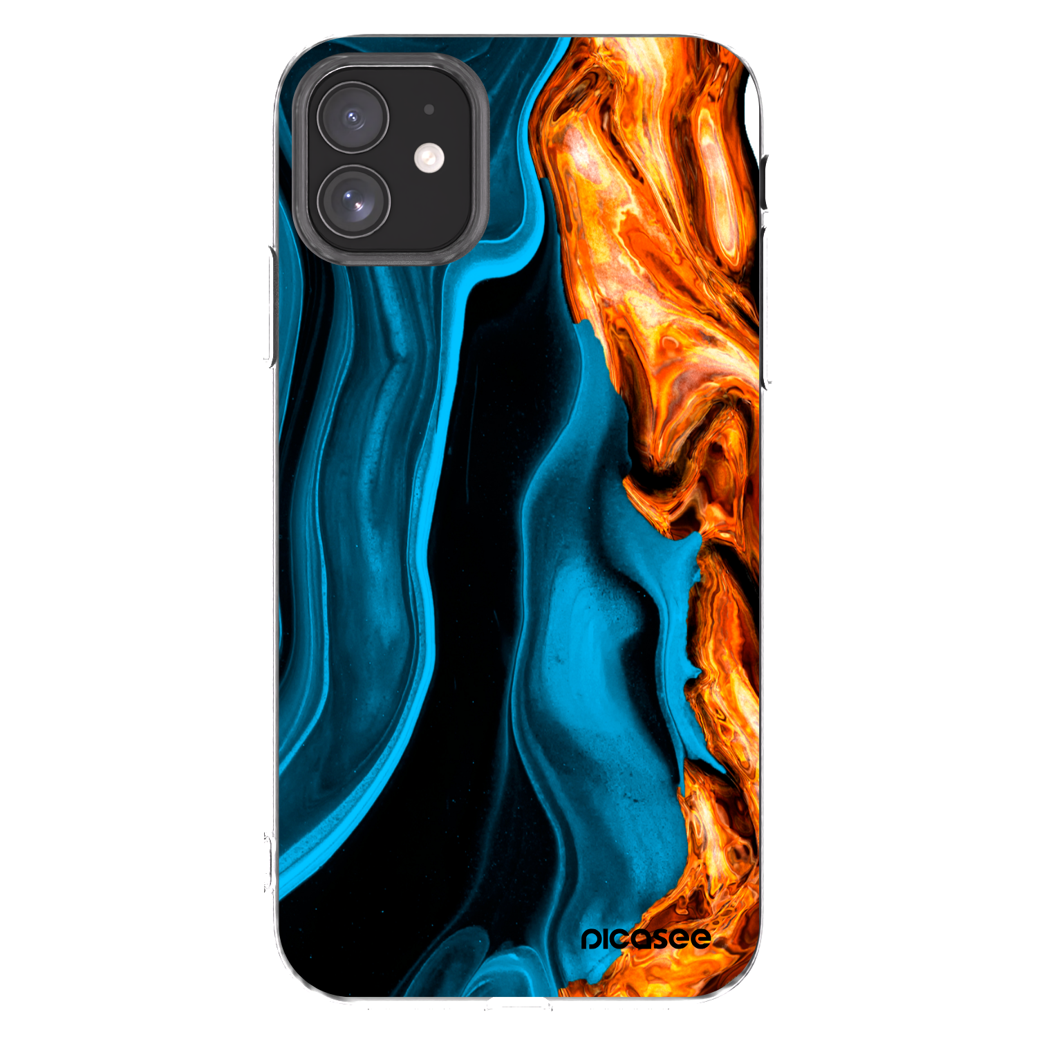 Picasee husă transparentă din silicon pentru Apple iPhone 11 - Gold blue