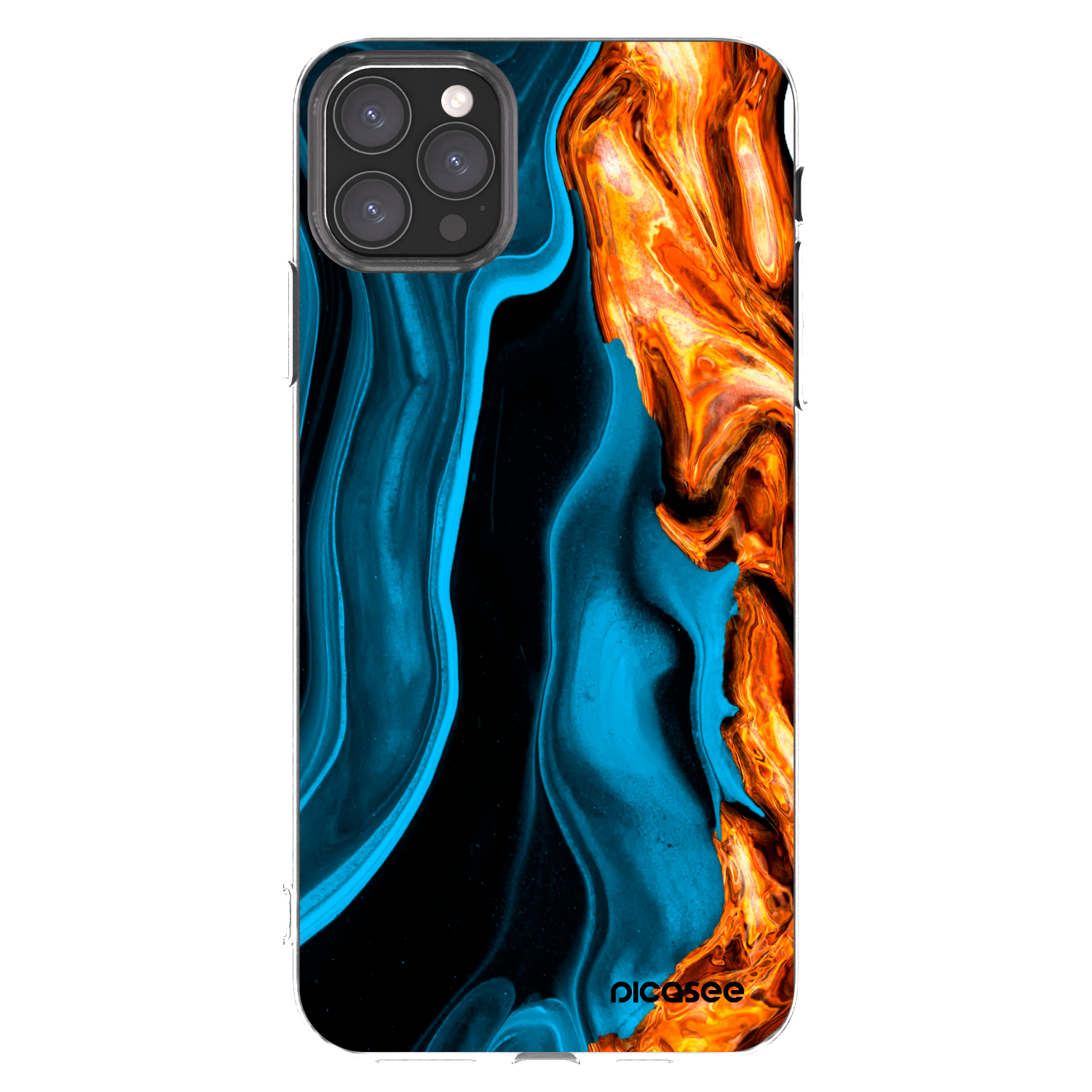 Picasee husă transparentă din silicon pentru Apple iPhone 11 Pro Max - Gold blue