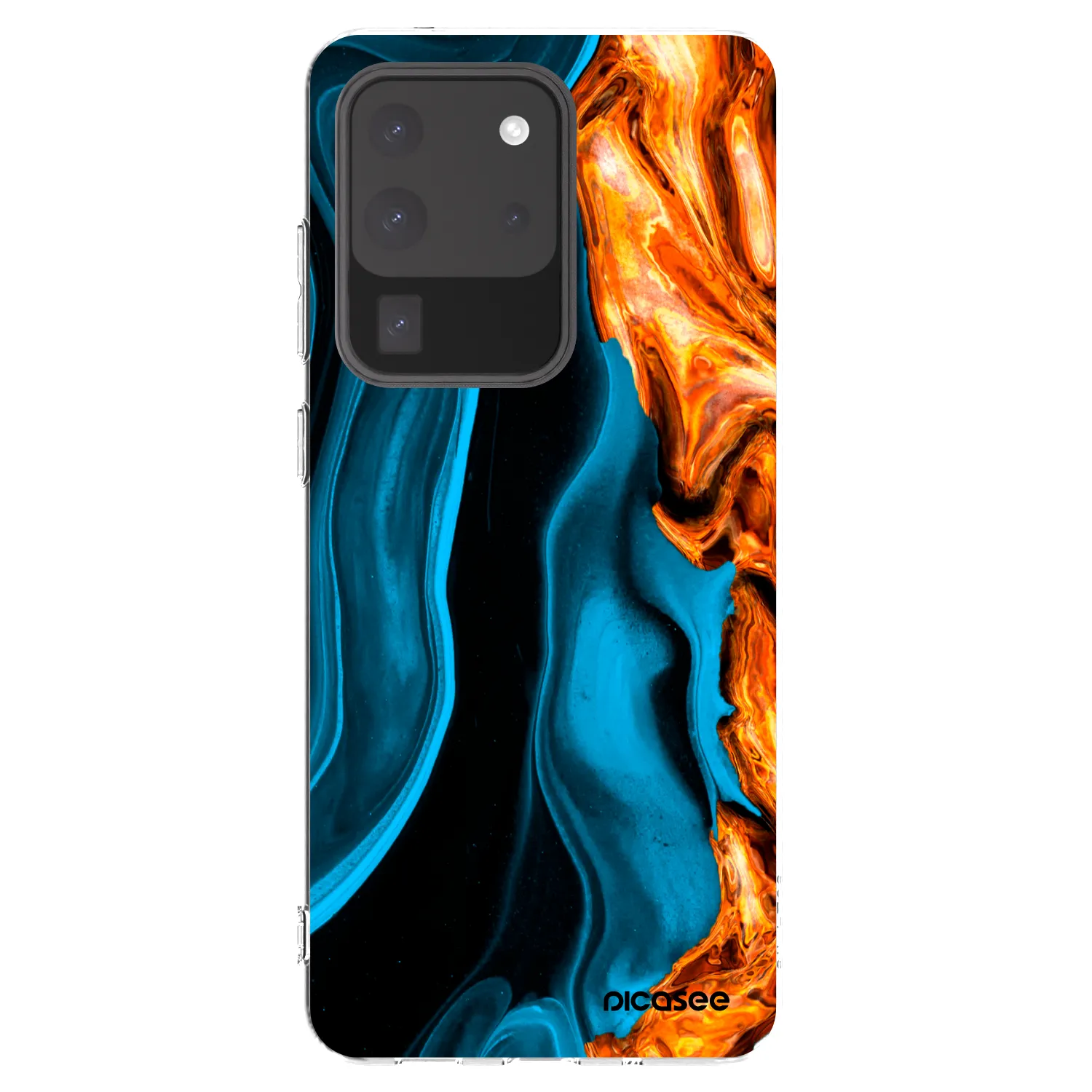 Picasee husă transparentă din silicon pentru Samsung Galaxy S20 Ultra 5G G988F - Gold blue