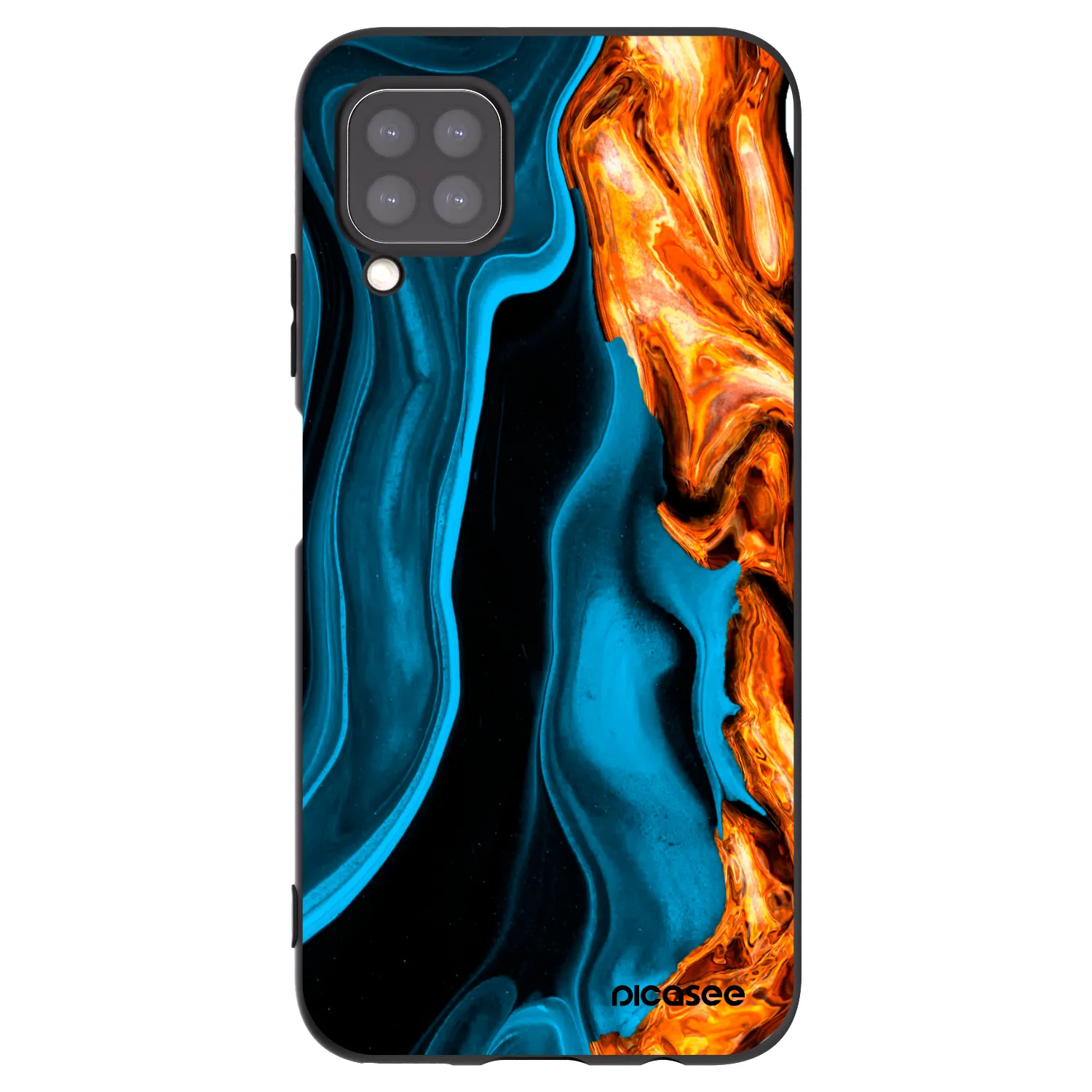 Picasee husă neagră din silicon pentru Huawei P40 Lite - Gold blue
