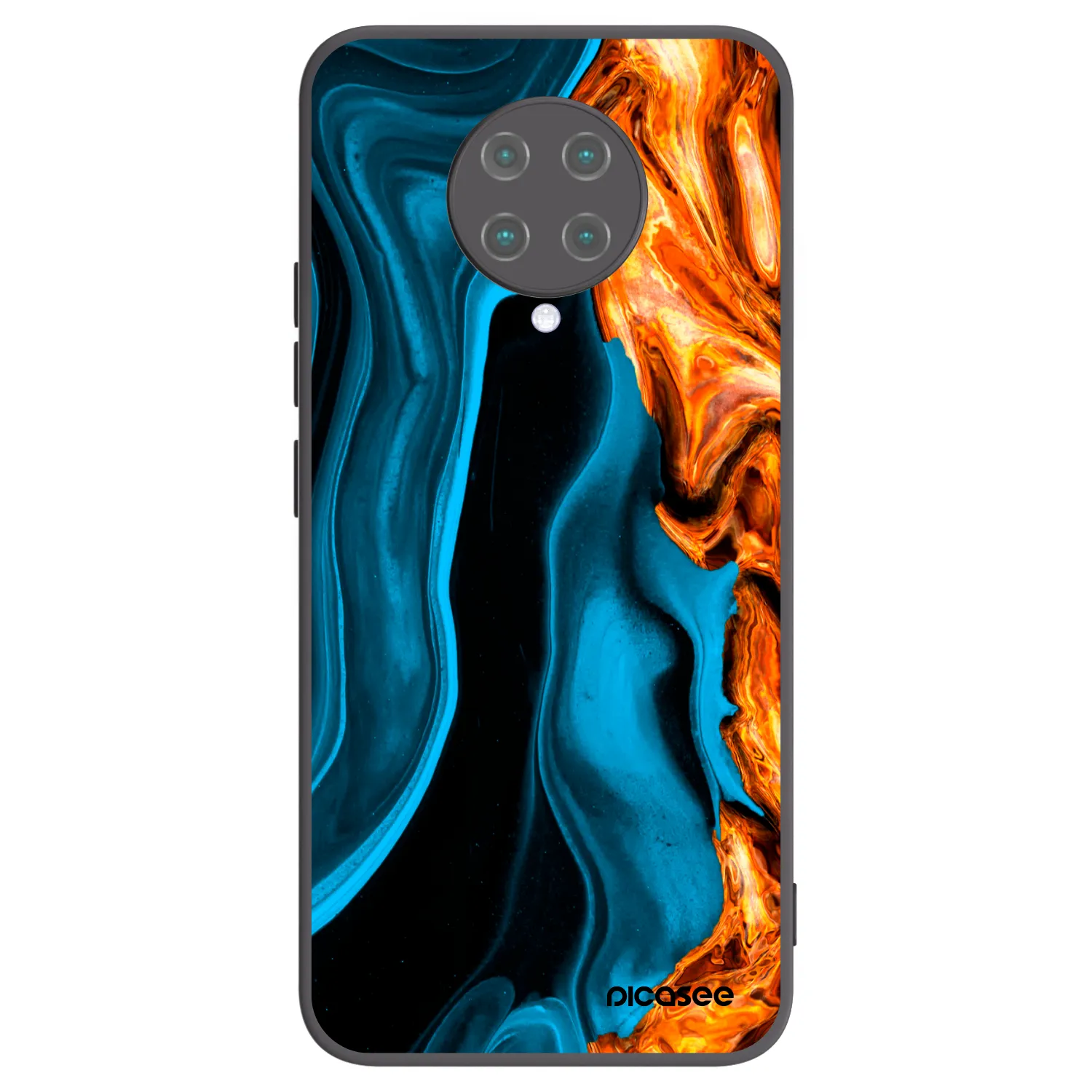 Picasee husă neagră din silicon pentru Xiaomi Poco F2 Pro - Gold blue