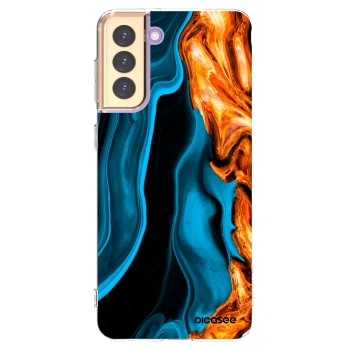 Picasee husă transparentă din silicon pentru Samsung Galaxy S21+ 5G G996F - Gold blue