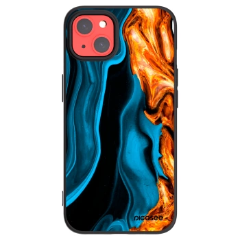 Picasee husă neagră din silicon pentru Apple iPhone 13 - Gold blue