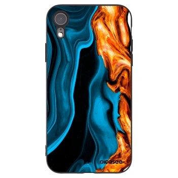 Picasee husă neagră din silicon pentru Apple iPhone XR - Gold blue