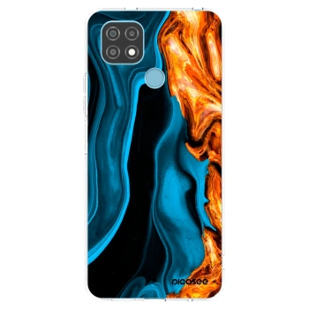 Picasee husă transparentă din silicon pentru Realme C21 - Gold blue