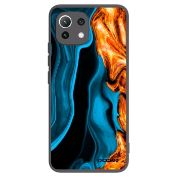 Picasee husă neagră din silicon pentru Xiaomi 11 Lite 5G NE - Gold blue