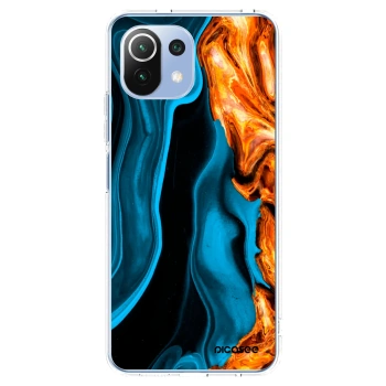 Picasee husă transparentă din silicon pentru Xiaomi 11 Lite 5G NE - Gold blue