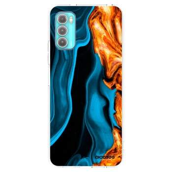 Picasee husă transparentă din silicon pentru Motorola Moto G60 - Gold blue