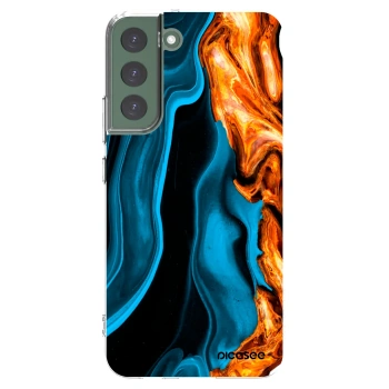 Picasee husă transparentă din silicon pentru Samsung Galaxy S22+ 5G - Gold blue