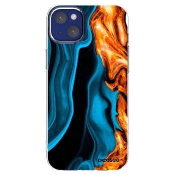 Picasee husă transparentă din silicon pentru Apple iPhone 14 Plus - Gold blue