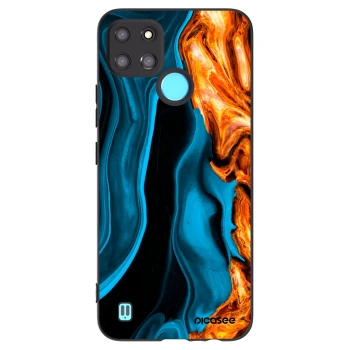 Picasee husă neagră din silicon pentru Realme C21Y - Gold blue