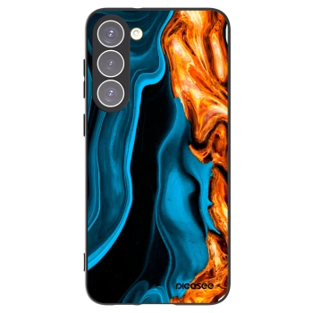 Picasee husă neagră din silicon pentru Samsung Galaxy S23+ 5G - Gold blue