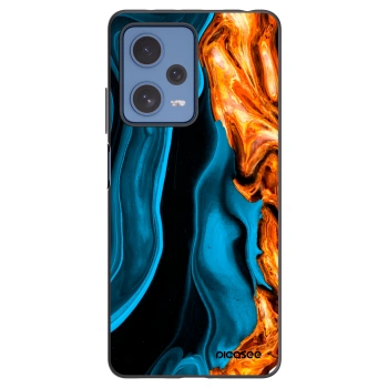 Picasee husă neagră din silicon pentru Xiaomi Redmi Note 12 Pro 5G - Gold blue
